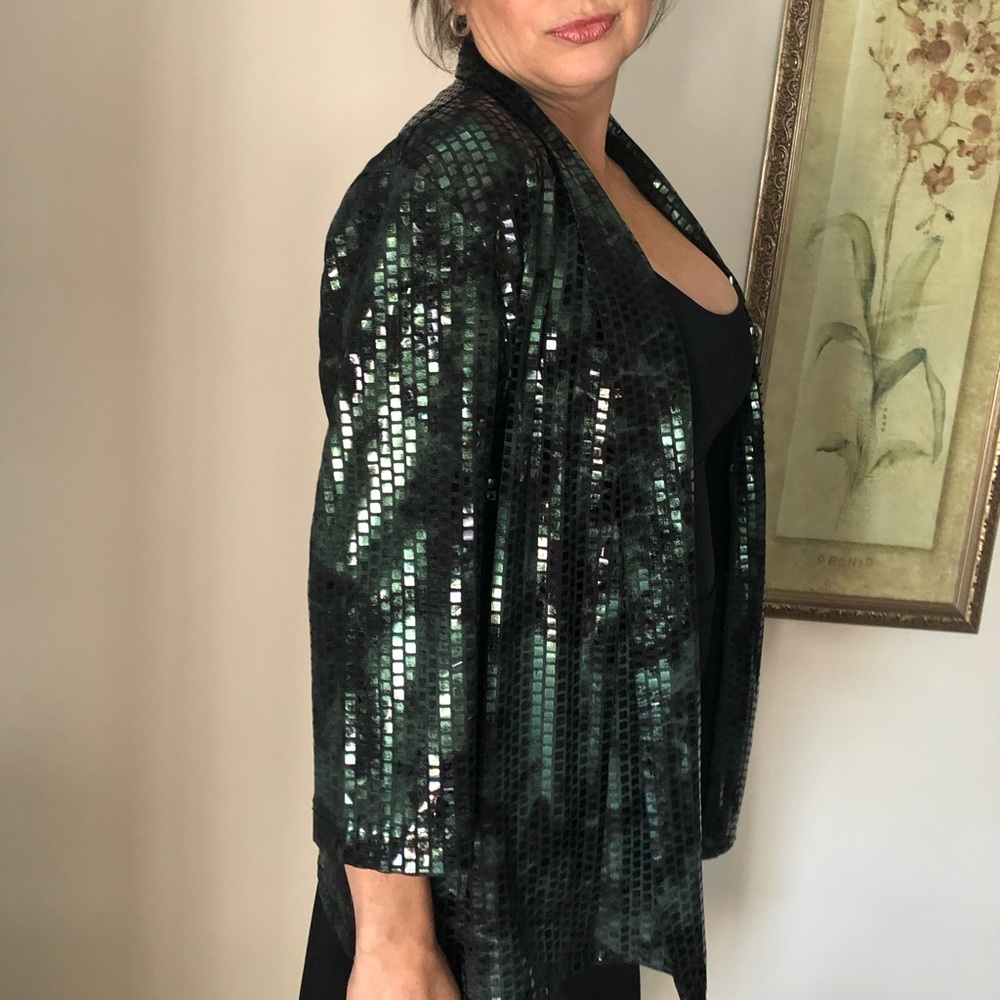 N Touch lightweight Metallic Blazer